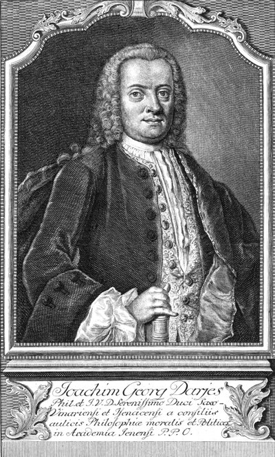 Engraving of Joachim Georg Darjes by Stecher F. T. Feller